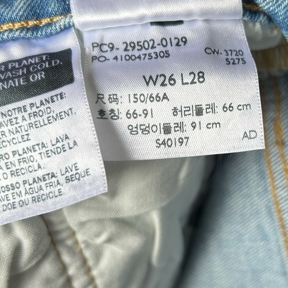 Levi’s Light Blue Wash Tango Hazy Daisy Floral Print 501 Skinny Jeans 26x28 - Picture 11 of 15